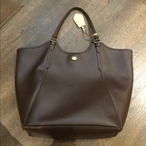 Coach brown leather oversized purse